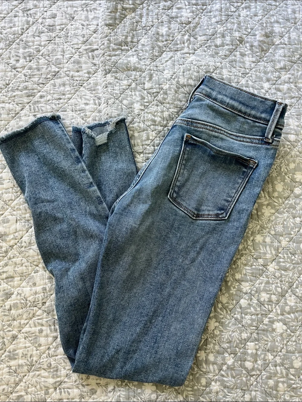 Old Navy Blue Ripped Skinny Jeans